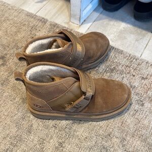 UGG Kids Tan Suede Slippers